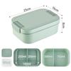 Double-Layer Leakproof Microwave-Safe Lunch Box Students Office Workers With 4-Compartment Design PP Material