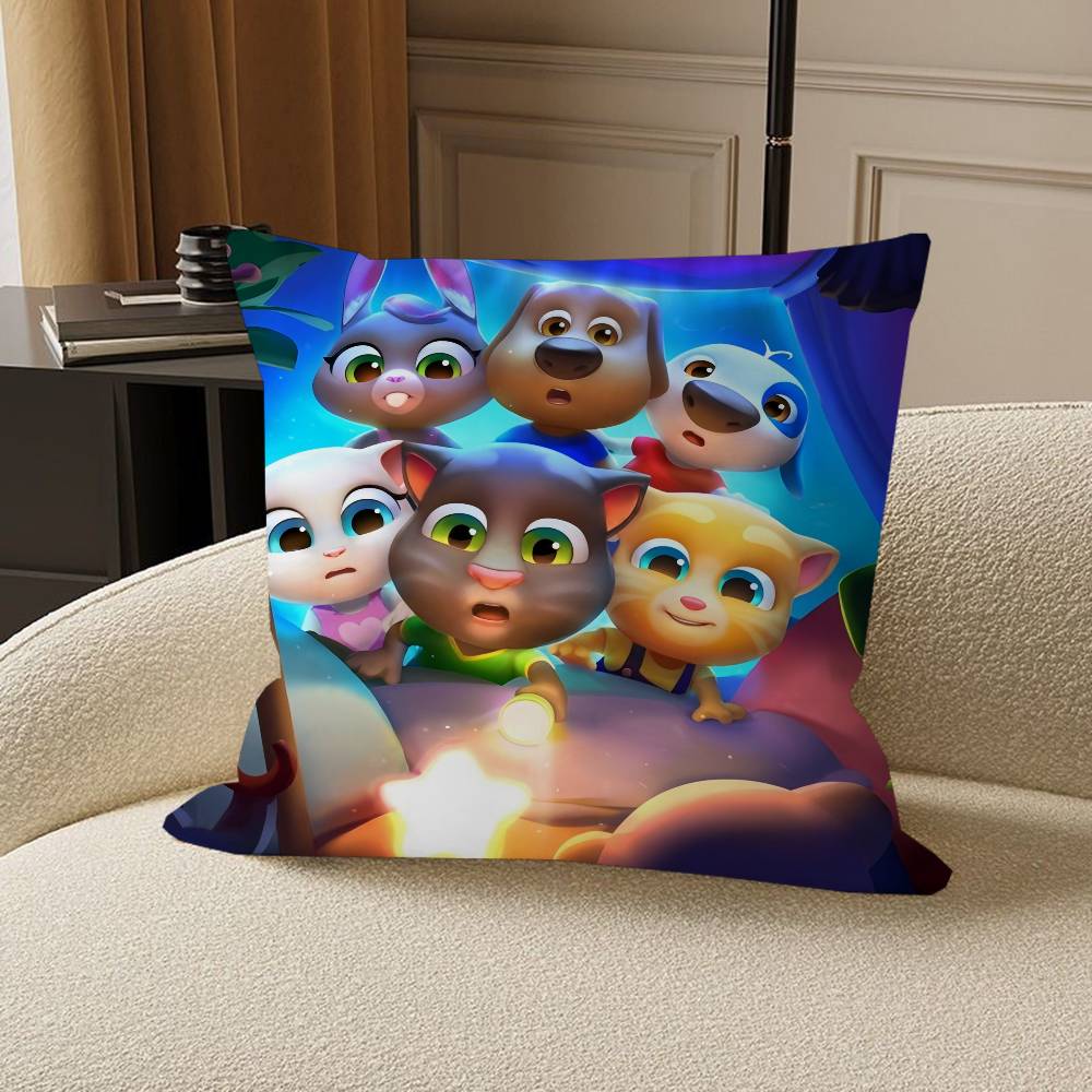 Talking Tom and Friends Cushion Cover Decorative Pillow Sofa Home Decor Case Pillow Cases
