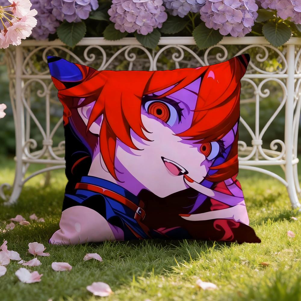 Anime K-Kasane T-Teto Cushion Cover Home & Car Dual-Scene Pillow Cover: Reversible for Premium Comfort