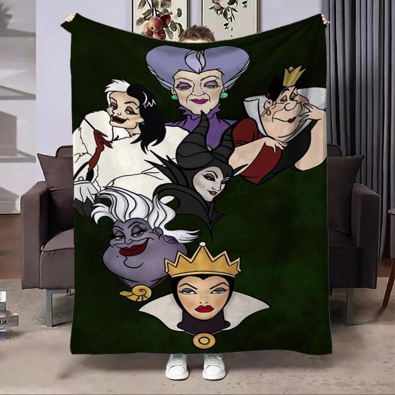Disney Classici Cattivi Estate Inverno Bambini Adulti Coperta in Flanella Morbida Peluche per Bambini per Camera da Letto Viaggio Ufficio Divano Coperta
