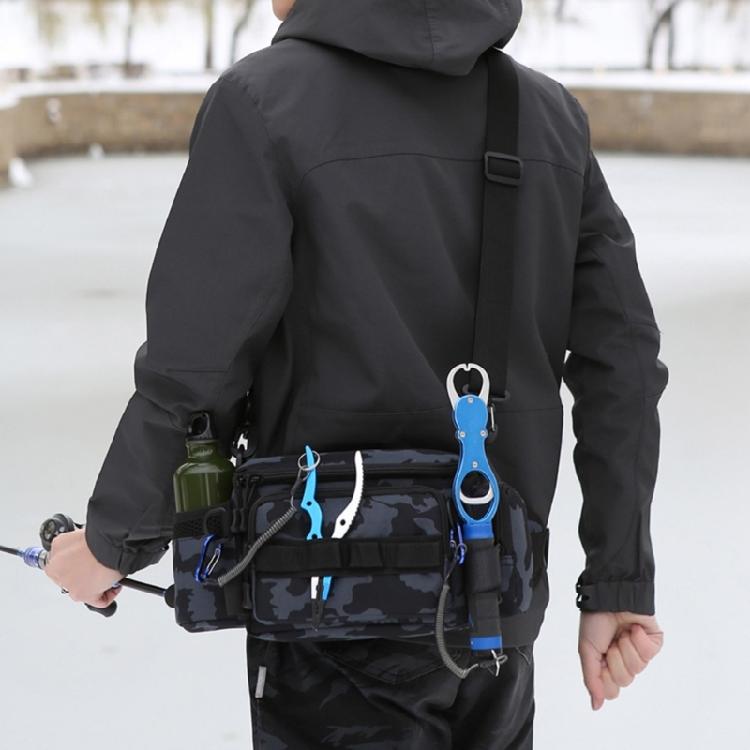 Waterproof Fishing Gear Bag Outdoor Shoulder Crossbody Bag Fishing Tackle Backpack Multipockets Lures Gear Shoulder Bag