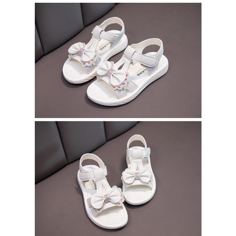 New Summer Korean Style Girls Princess Sandals, Open-toe Soft Sole Kids Sandals for Girls