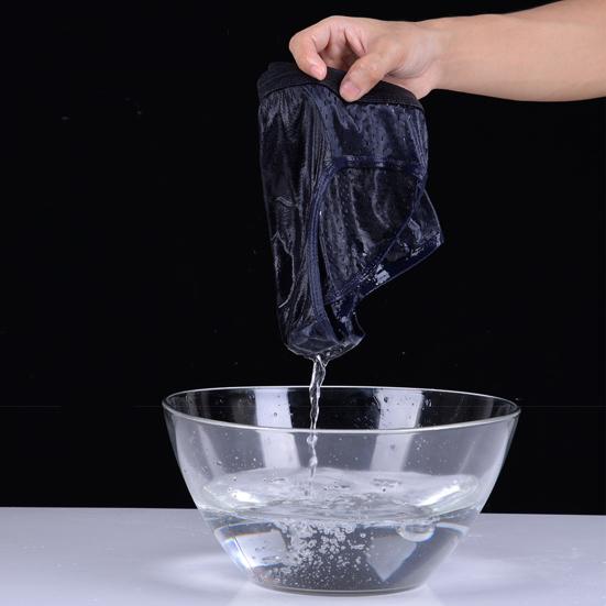 Men Briefs Mesh Stretchy Breathable Solid Color Plus Size Hollow Out U Convex Panties Underwear for Home