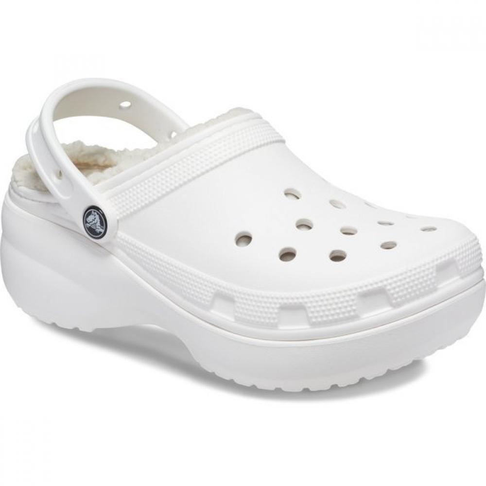 Crocs Classic Platform Lined Clogs Woman White 207938 100