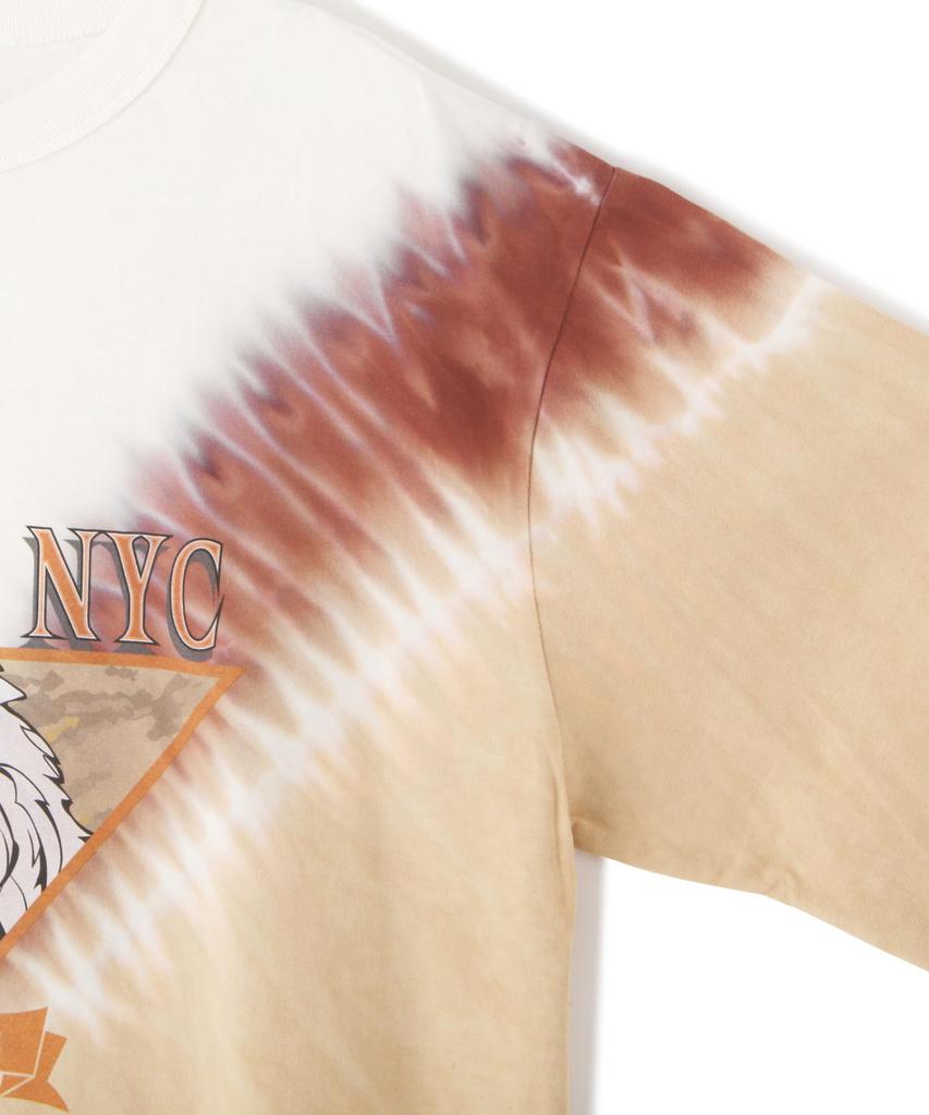 Schott Tie-Dye Eagle Langarm-T-Shirt, Herren, Größe XL, 050, Braun, 782-4230011