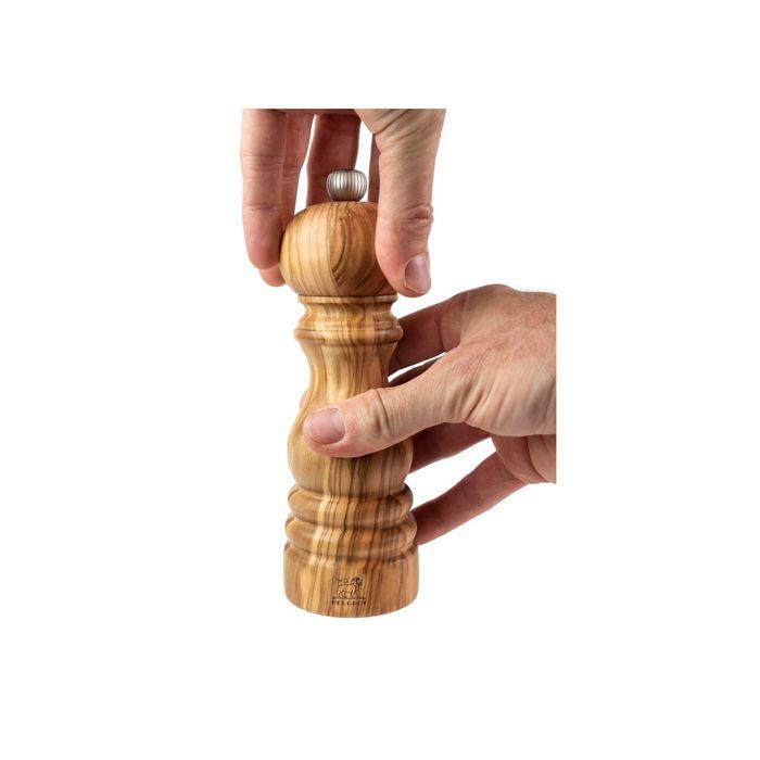 Moulin à sel - PEUGEOT SAVEURS - Paris - Bois d'olivier - 18 cm - Mécanisme en inox