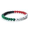 Braccialetto con Perline Bandiera Palestina Per Donne Uomini Corda Intrecciata Colori Rosso Nero Bianco Verde Bracciale Rigido Gioielli per Feste Regalo