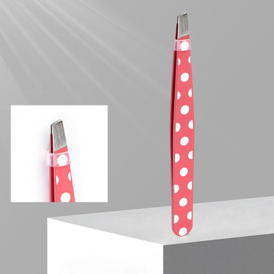 2Pcs/Set Eyebrow Tweezer Anti-Slip Rust-Proof Stainless Steel Professional Slanted Eyebrow Shaving Remover for Women