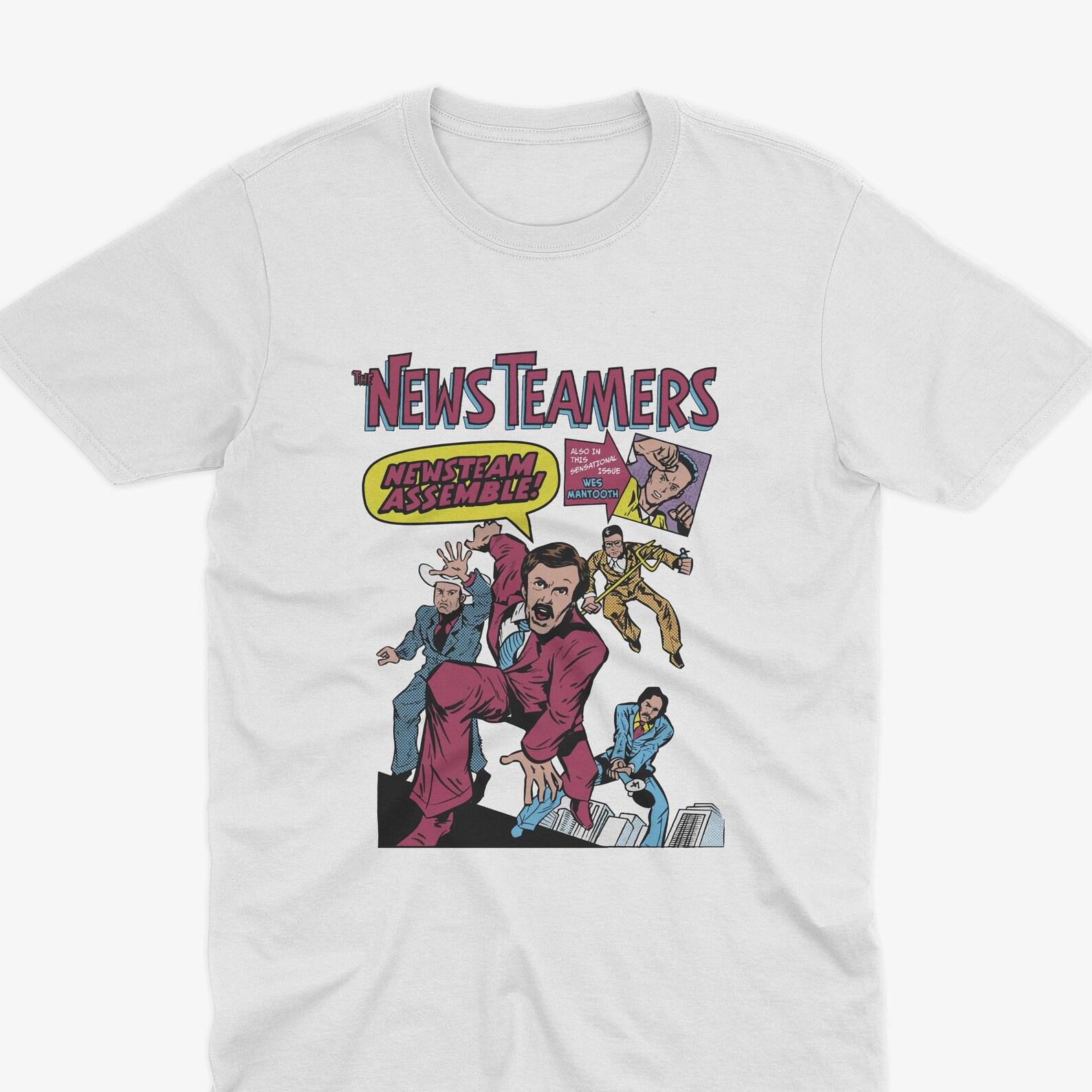Anchorman Newsteam Assemble - Ron Burgundy T-Shirt - Will Ferrell T-Shirt, Anchorman T-Shirt Anchorman Quote Tee, Will Ferrell Movie XL