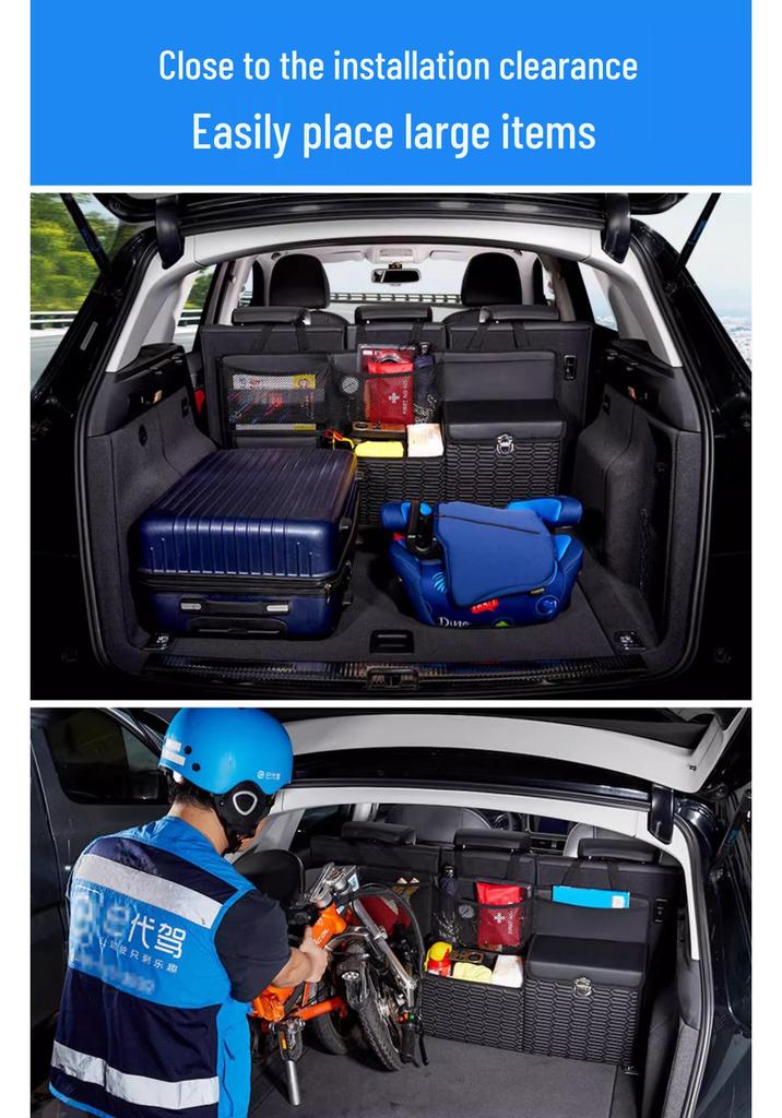 Car Trunk Organizer Hanging Storage Bag for SUV and Seat Back