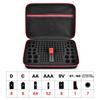 Battery Organizer Case With Tester Holds 150+ AA AAA 9V C D Lithium Button Batteries Hard Shell For Home Garage Batteries