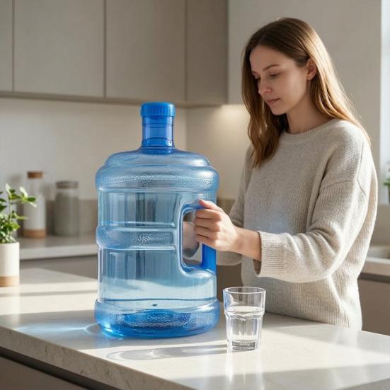 Water Bucket Refillable Durable Water Bottle Space-Saving with Sealing Water Container for Home Office Emergency Use