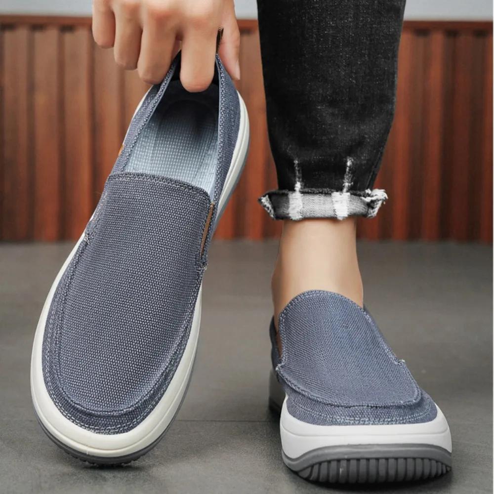 Men Casual Shoes New Casual Men's Shoes Fashion Versatile Canvas Shoes Breathable Wear Resistant Loafers Men Espadrilles