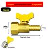 Brass Y-Type Gas Hose Three-Way Valve Connector with 4-Point Ventilation Ball Valve Switch.