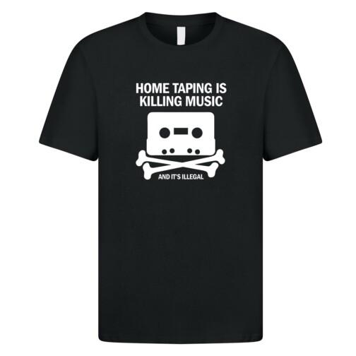 

Home Taping Is Killing Music T Shirt 1108 Retro Tape Cassette Logo Pirate Radio L