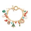 Fashion Santa Claus Snowman Star Christmas Tree Pendant Bracelet For Women Adjustable Christmas Bracelet Charm Party  Jewelry