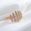 Rose Gold Color Vintage Ring For Women Unique Creative Natural Zircon Accessories Ethnic Bride Daily Fine Jewelry