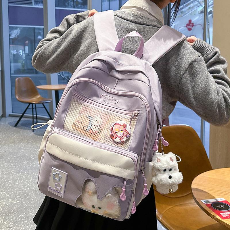 Children's Schoolbags Elementary School Students  Girls' Multi Layer High Value Pain Bags Backpacks