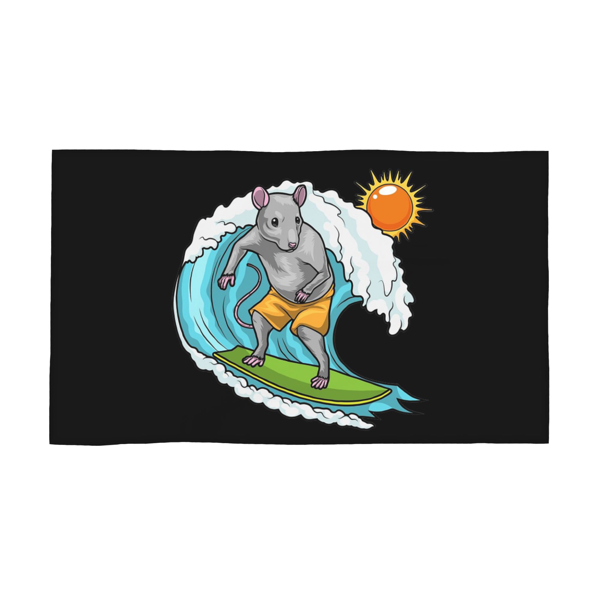 

Rat Summer Surfer Soft Face Towel Quick Dry Pool Bath Cotton Towels Absorbent W40*H60(CM)