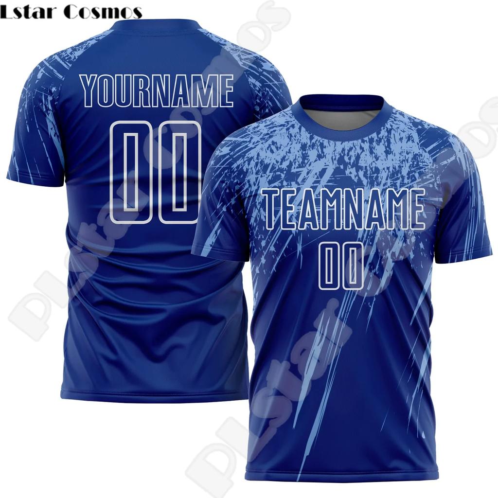 Nowa Moda Koszulka Piłkarska z Niestandardowym Imieniem Drużyny Logo Zawodnika Streetwear Drop Shipping Druk 3D Letnie Koszulki Casual Harajuku X6