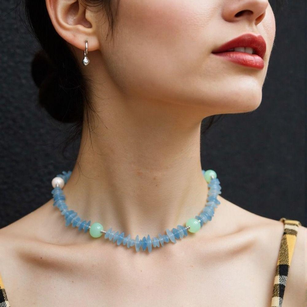 High-End Pearl Bracelet Colored Stone Women's Retro Earrings Beaded Jewelry  Ladies Pendant