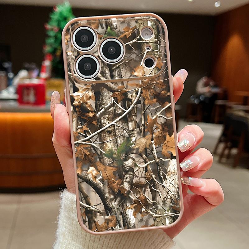 Tree Flowers Pattern Case For iPhone 17 Pro Max Funda iPhone 16 15 14 13 Pro Max Magnetic For Magsafe Hybrid Slim Matte Cover