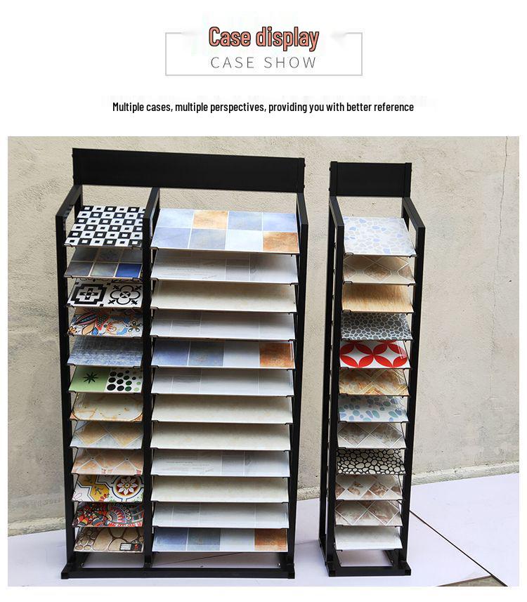 Aluminum Buckle Plate Display Rack for Tiles, Cabinet Doors, Stone Samples, Ceiling Panels, and Wood Flooring