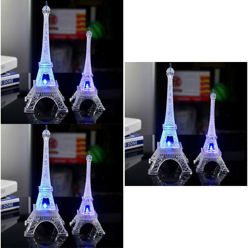 Eiffel Tower Decorative Night Light With Battery Operated Multicolor Illumination