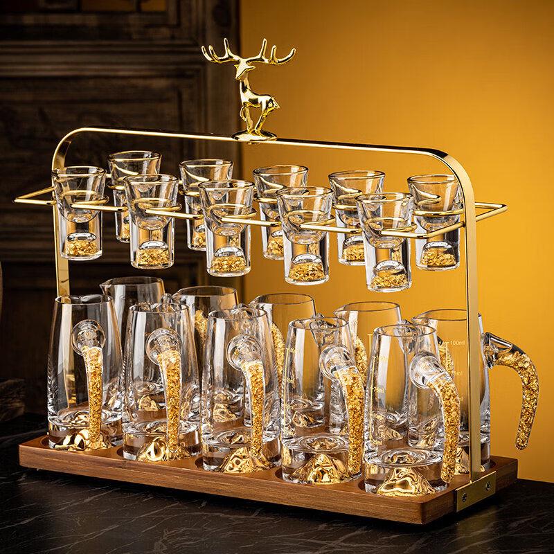 Elegant Crystal Baijiu Glass and Dispenser Set