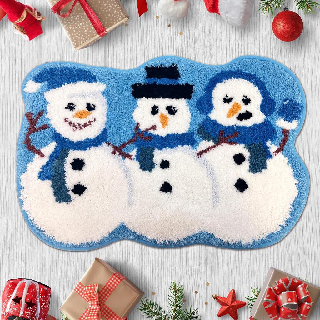 Christmas Imitation Cashmere Carpet Bed Dirty Easy To Take Care of Slip-resistant Mat Home Use Bedroom Living Room Study Mat