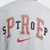 Nike Camiseta Pulôver Manga Curta com Gola Redonda Estampa de Letras com Logo Respirável Masculina Cinza Branco FV8393-077