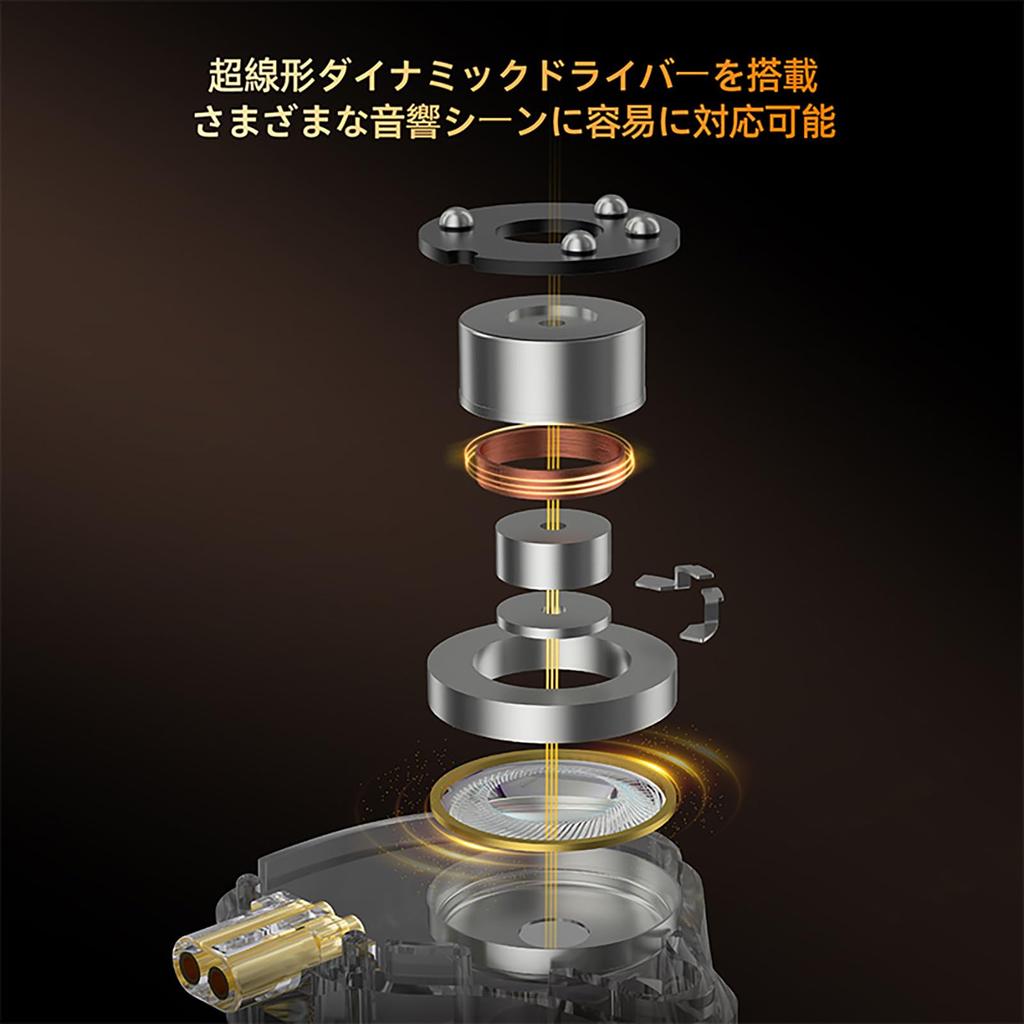 Linsoul KZ Gale Dynamic In-Ear Gaming Earphones with Removable Cable, Ergonomic Design, 2-Pin Gold-Plated Detachable Structure, Ultra-Linear Dynamic