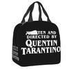 Custom Vintage Film Quentin Tarantino Lunch Box Pulp Fiction Kill Bill Thermal Cooler Food Insulated Lunch Bag Portable Tote Bag