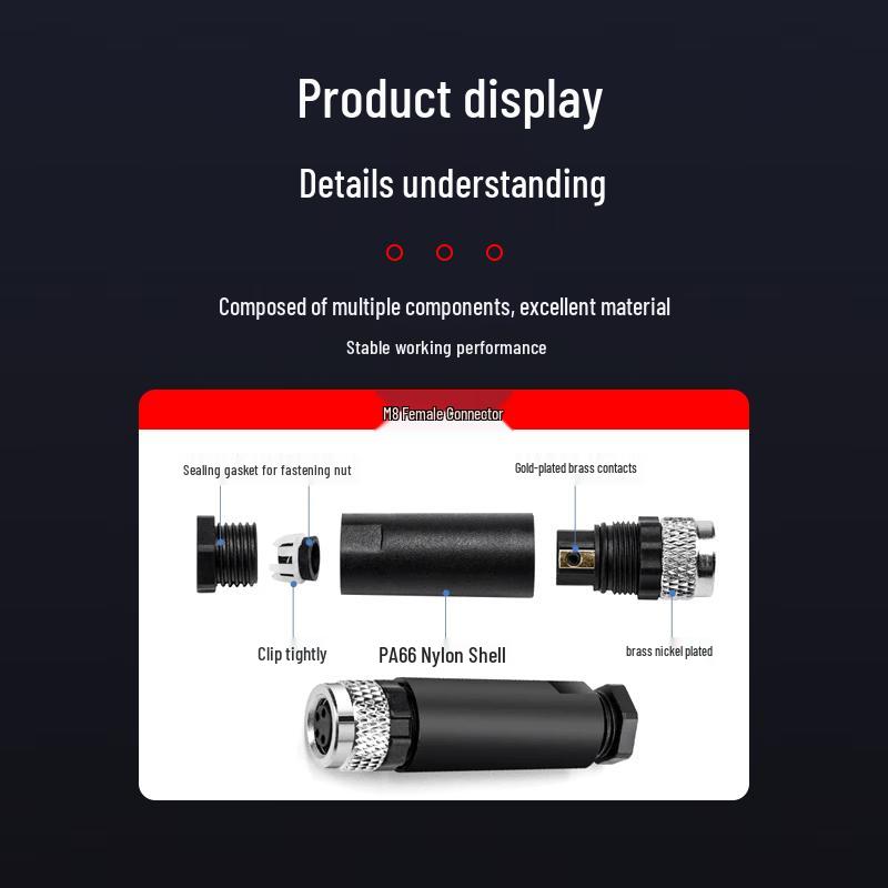 M8 Waterproof Aviation Sensor Connector