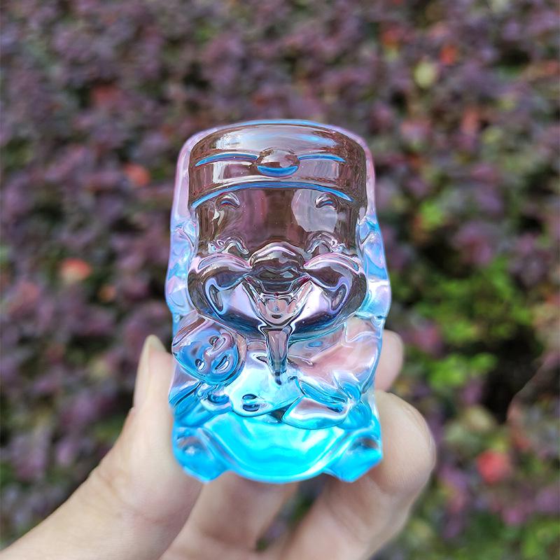 Crystal Glass God of Wealth Ornament: Home & Wedding Decoration Gift