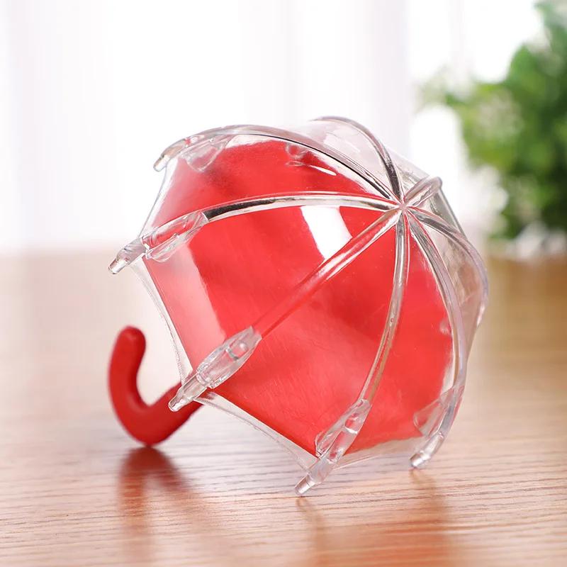 12Pcs Mini Plastic Umbrella Shaped Candy Container for Wedding Birthday Party Favors Baby Shower Decoration Gift Candy Boxes