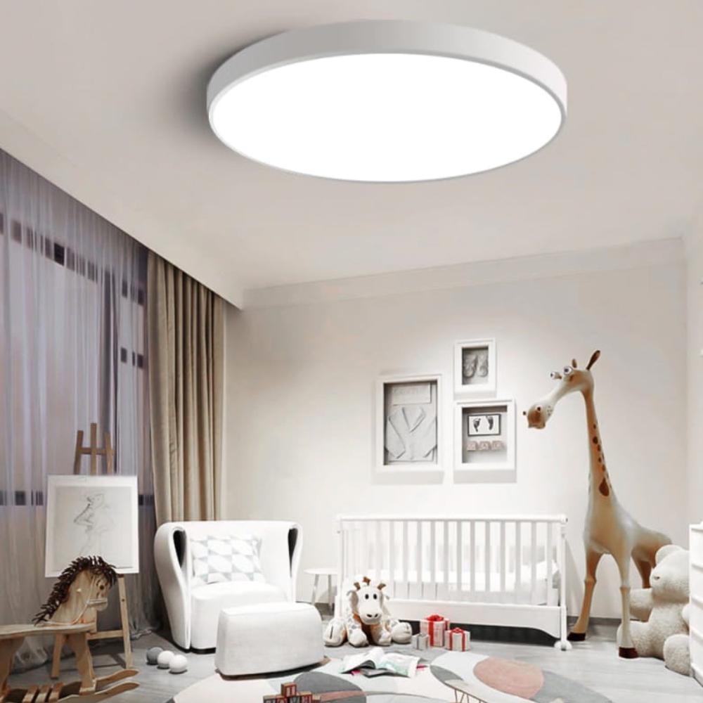 Ceiling Lamp LED Plafond 28w Warm Color 50cm for Kitchen Office Black