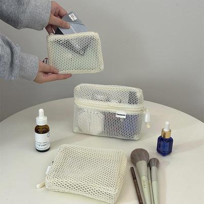 Organizador Mini de Malla para Llevar: Monedero, Bolsa para Maquillaje, Cables y Auriculares