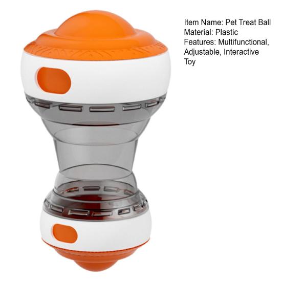 Dog Puzzle Toy Adjustable Treat Dispenser Ball Slow Feeder Interactive Puppy Enrichment Toy to Keep Them Busy for Small