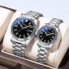CHENXI Couple Watches Men's Quartz Watch with Date Stainless Steel Strap Water-Resistant Business Casual Style Ideal Couple Gift