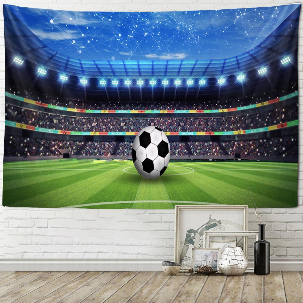 Stadium Football Wall Hanging Ball Game Sports Theme Tapestry For Home Bedroom Living Room Decoration Soccer Pattern Tapestry