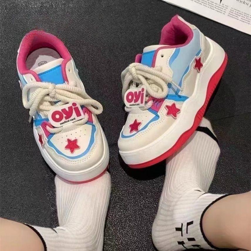 

Campus wind stars platform white shoes women s design shoes spring and autumn new versatile skateboard shoes 40