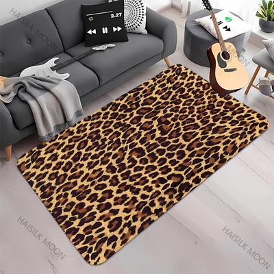 New Shelves!Colorful Leopard Printed Carpet, Living Room Bedroom Office Area Children's Room Rugs, Non-slip Machine Washable Mat