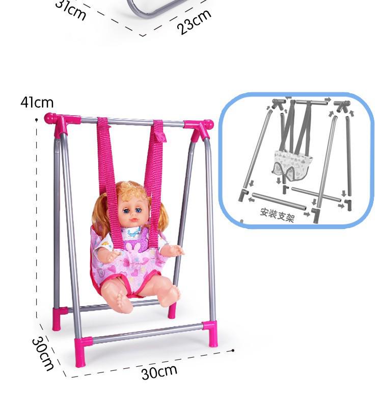 Kids' Dollhouse Play Area Lightweight Stroller with Doll