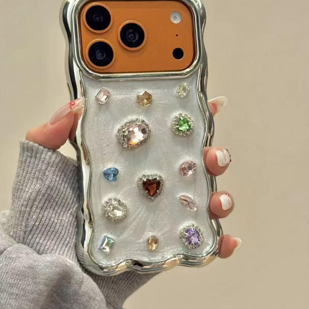 

Autumn and winter new models are suitable for Apple 17 mobile phone case, advanced sense niche 16promax electroplating frame iphone14 Epoxy iPhone 17promax
