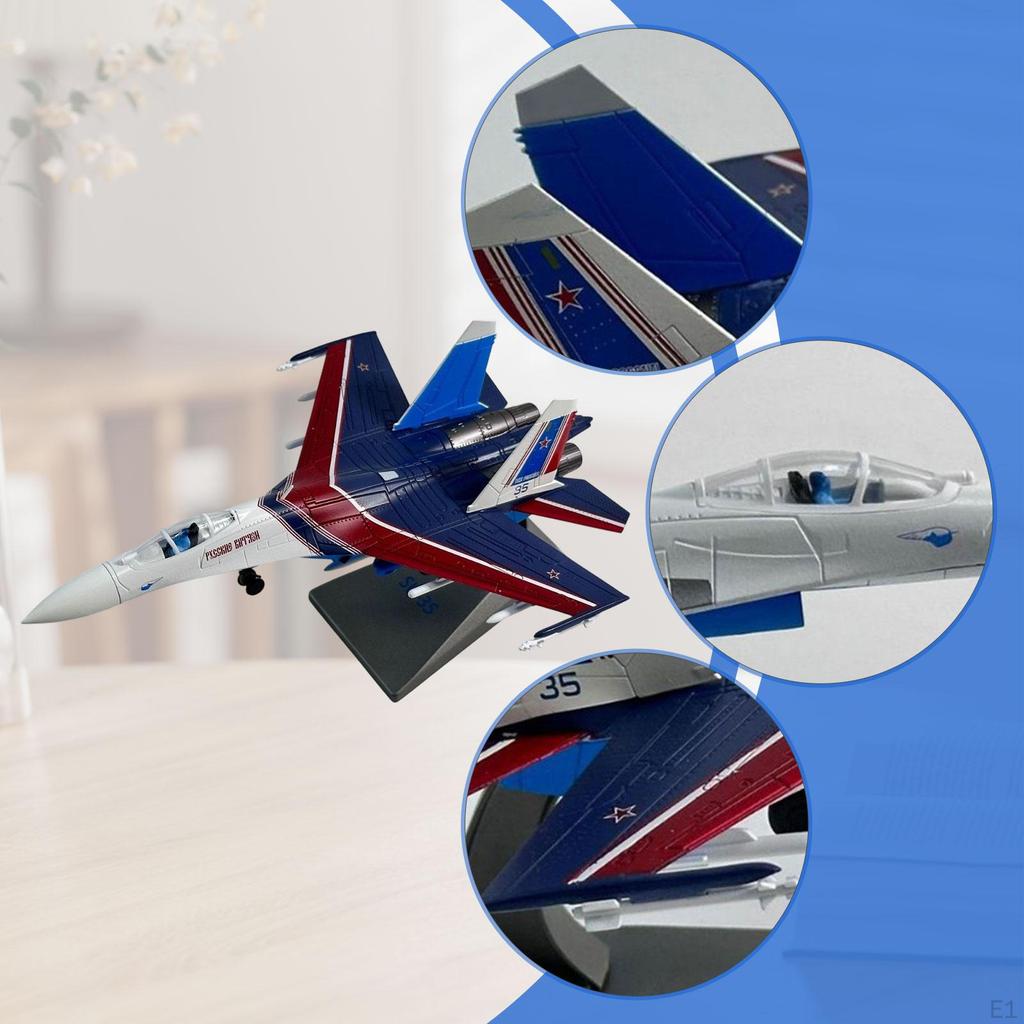 1/100 Scale Fighter Model Airplane with Display Base Desktop Decoration Attack Plane Toy