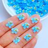 Resin 3D Mini Bee & Flower Flatback Appliques -50pcs - Intricate Floral & Bee Designs - Vibrant Mixed Colors - Gift for Crafters