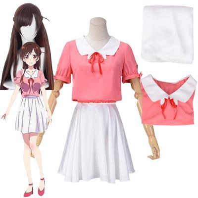 Anime Kanojo Okarishimasu Rent-a-girlfriend Mizuhara Ichinose Chizuru Chizuru Cosplay Wig Top Skirt Outfit Halloween Costumes