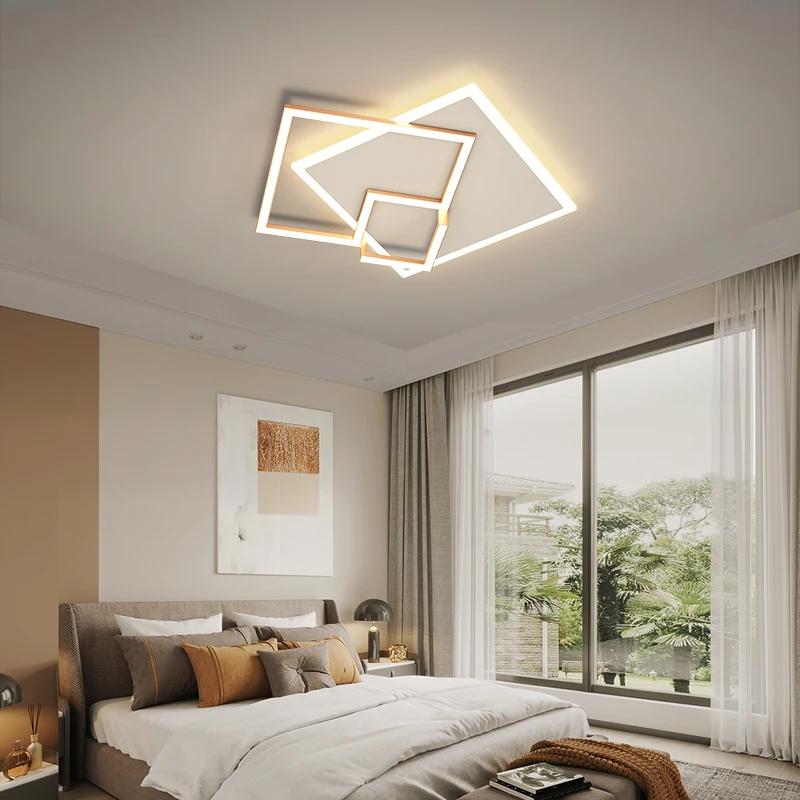 Creative Led Ceiling Chandelier For Bedroom Living Room Kitchen Square Modern Home Lustre Decor Lighting Luminaries
