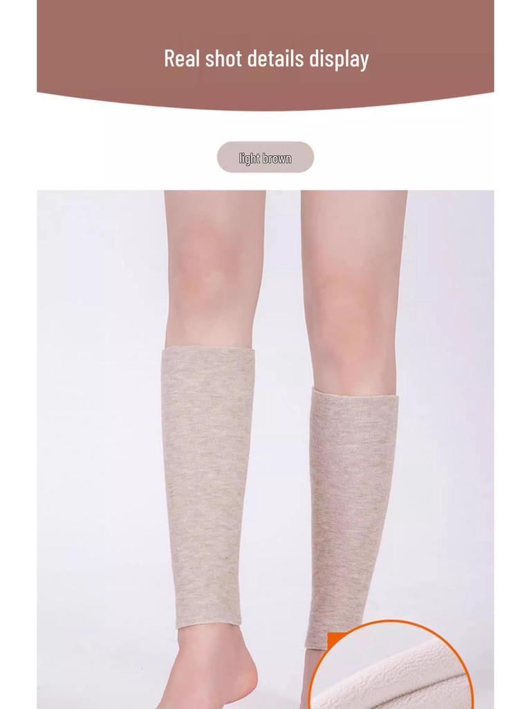 Unisex Cashmere Calf Ankle Warmer: Extra Thick, Fleece Lined, Heat-Generating Sports Socks for Cold Weather Protection.